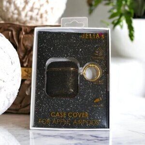 Case Cover for Apple Airpods NEW Delias Black Gold